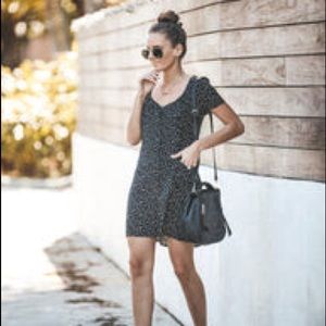 VICI Estelle button down polka dot pocketed dress